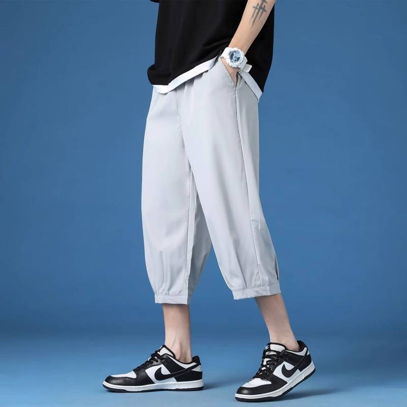 Men's Summer Summer Trumper Bingshi Thin Boda Pants Tide Short Sweet Sweate