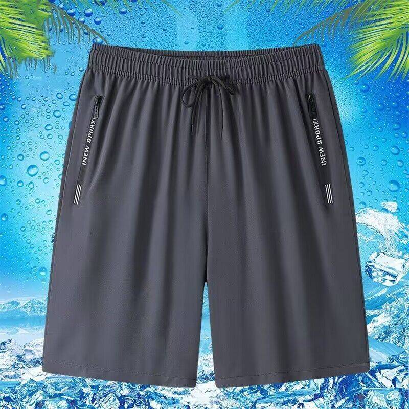 Ice silk shorts wearing summer loose casual horse pants 5 points of pants youth beach sports big pants