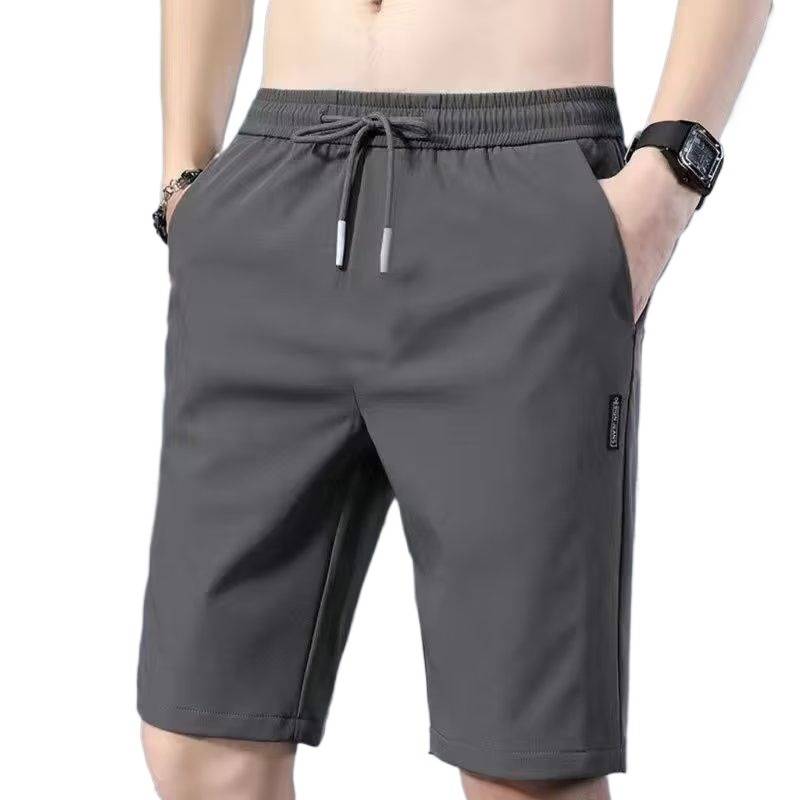 Men's shorts in summer ice silk ultra -thin mid -pants loose sports 5 -point pants casual horse pants sandy beach five -point pants