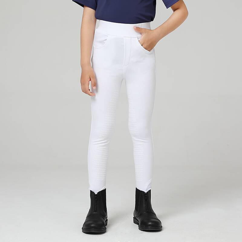 Children's summer thin equestrian horse pants silicon glue riding pants boys girl white horse pants riding training equestrian pants