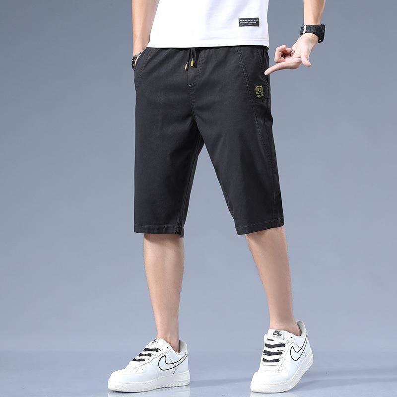 Summer thin workmanship cropped pants men's shorts casual pants 7 pants pants and pants pants pants loose trend wearing