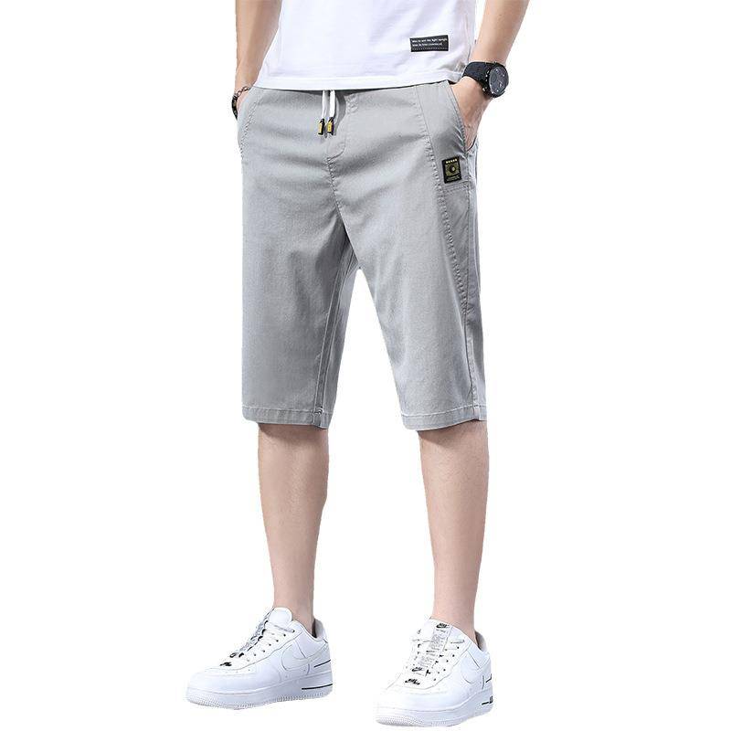 Summer thin workmanship cropped pants men's shorts casual pants 7 pants pants and pants pants pants loose trend wearing