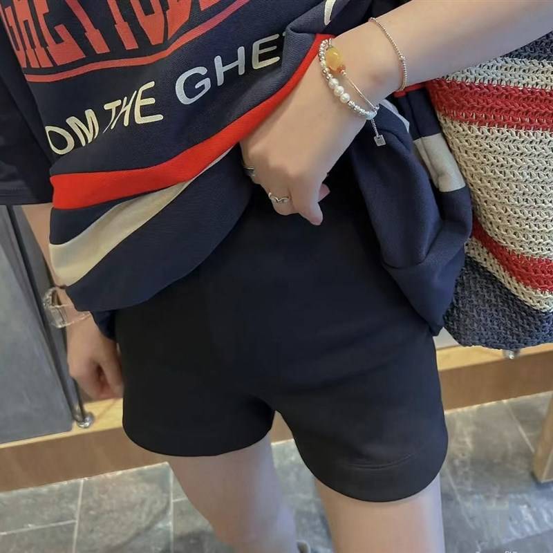 This year's popular large -size summer thin out -wearing leggings anti -glow ride shorts, female fat mm horses horses high pants