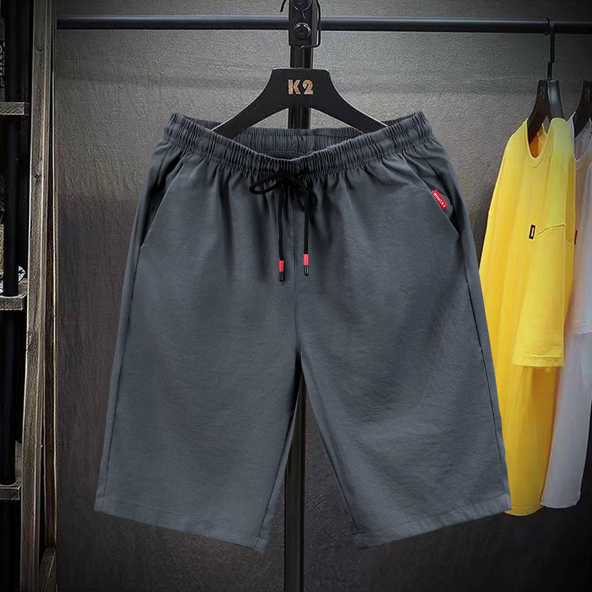 Clear warehouse picking shorts, men's loose sports horse pants pants pants, big pants, summer ice silk casual pants tide brand