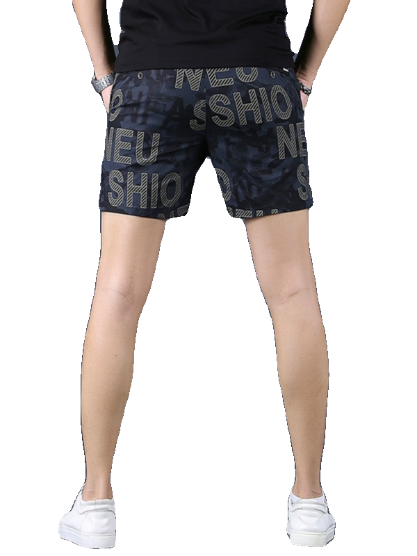 Tide brand three -point shorts men's ice silk ti -pants pants casual horse pants beach pants men's pants and pants half -trousers