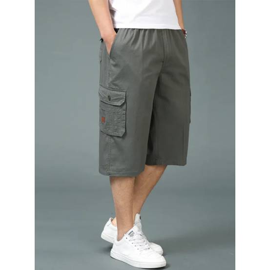 Summer men's pure cotton leisure pants pants workers multi -pocket shorts, six -point loose camouflage camouflage pants horse pants tide