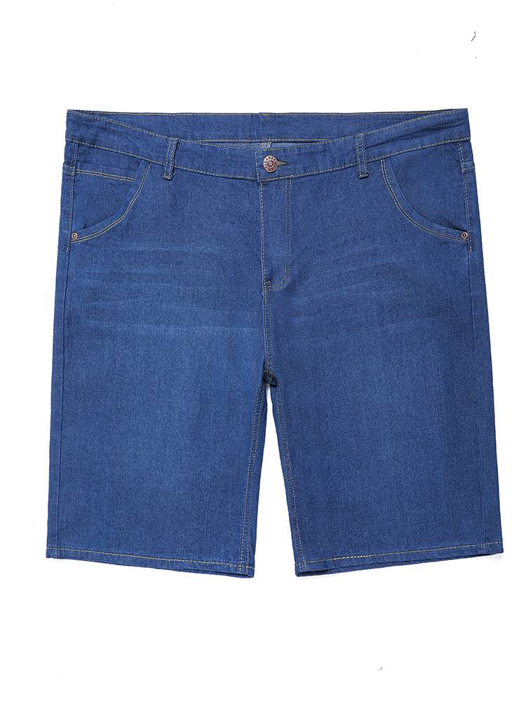 Summer thin denim shorts, men's loose straight horse pants, fat, increase fat guy Middle pants pants new tide