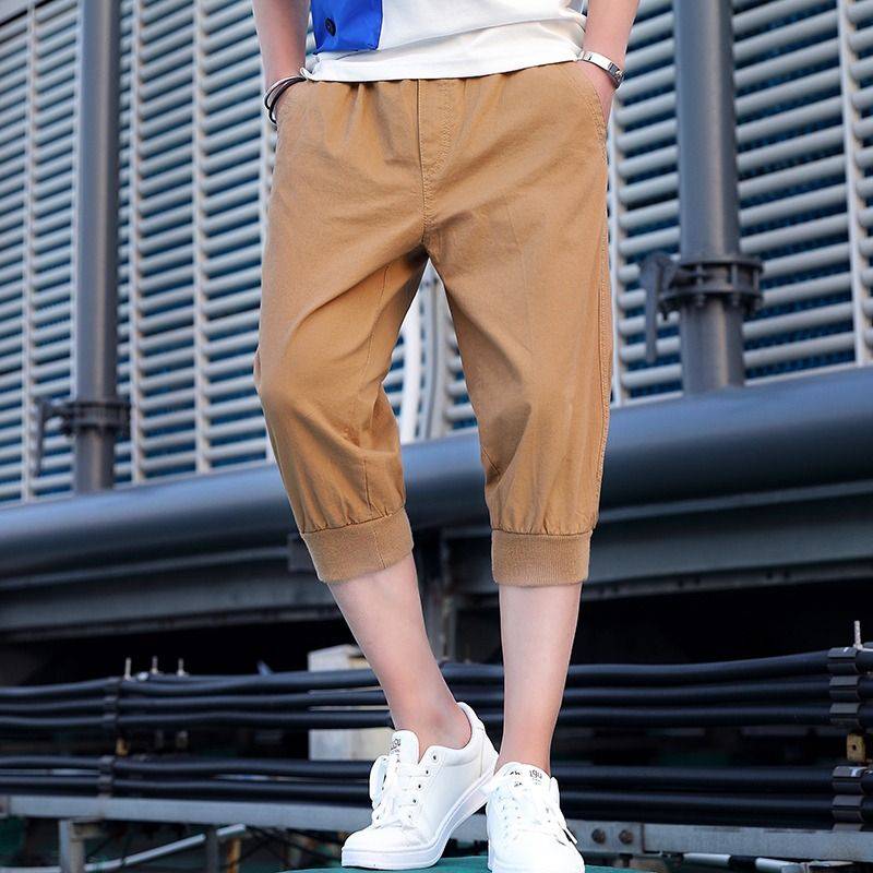 Summer thin cropped jeans men's workers loose sports shorts large size casual fat guy horse pants camouflage camouflage camouflage