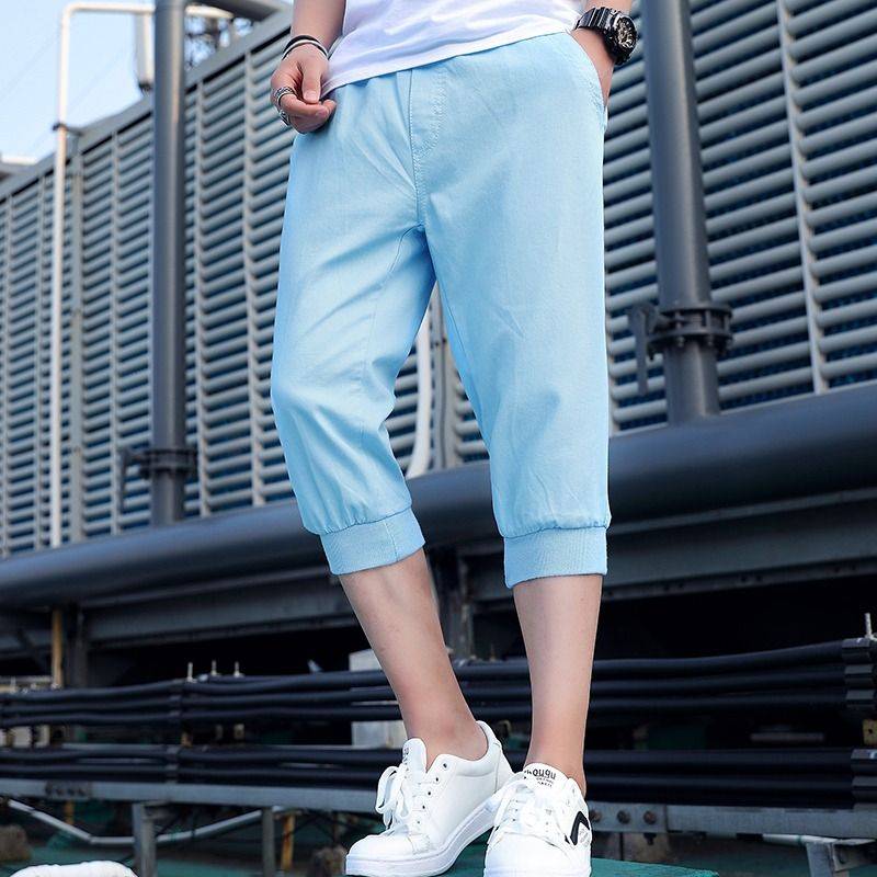 Summer thin cropped jeans men's workers loose sports shorts large size casual fat guy horse pants camouflage camouflage camouflage