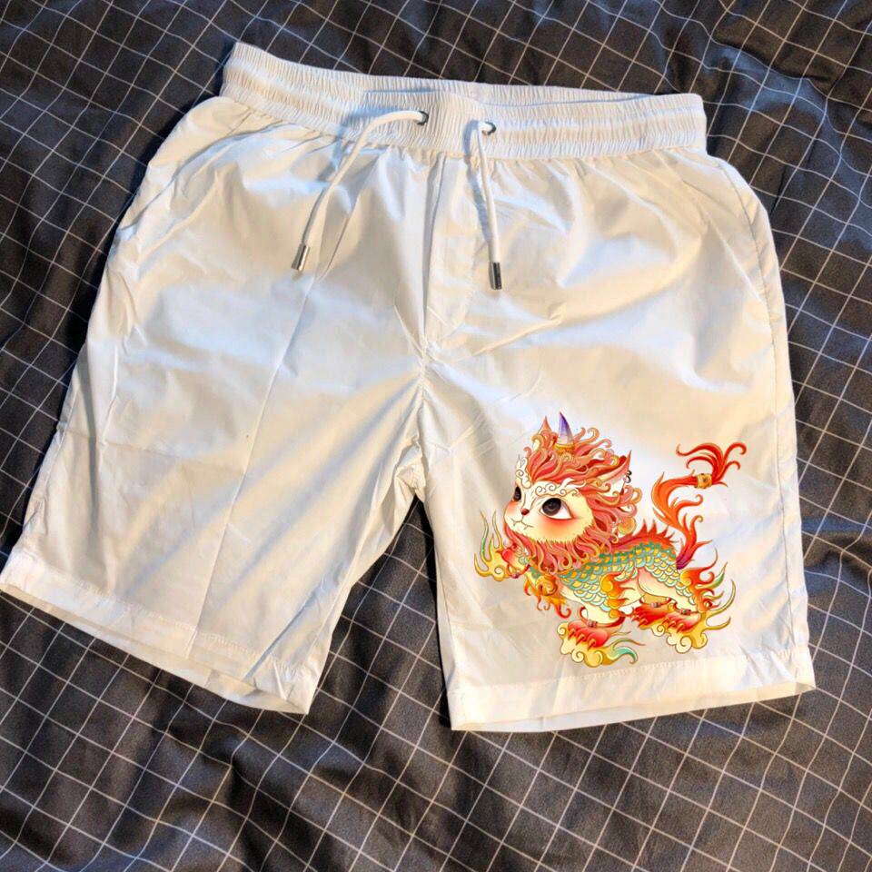 Short pants men's summer fast -drying three -point casual trend wears loose pants sand beach pants and pants sports pants