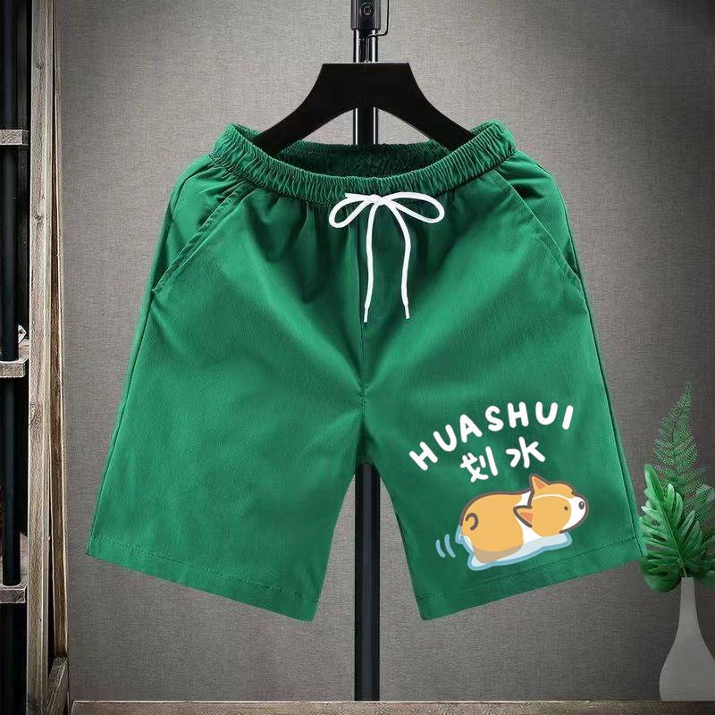 Short pants men's summer fast -drying three -point casual trend wears loose pants sand beach pants and pants sports pants