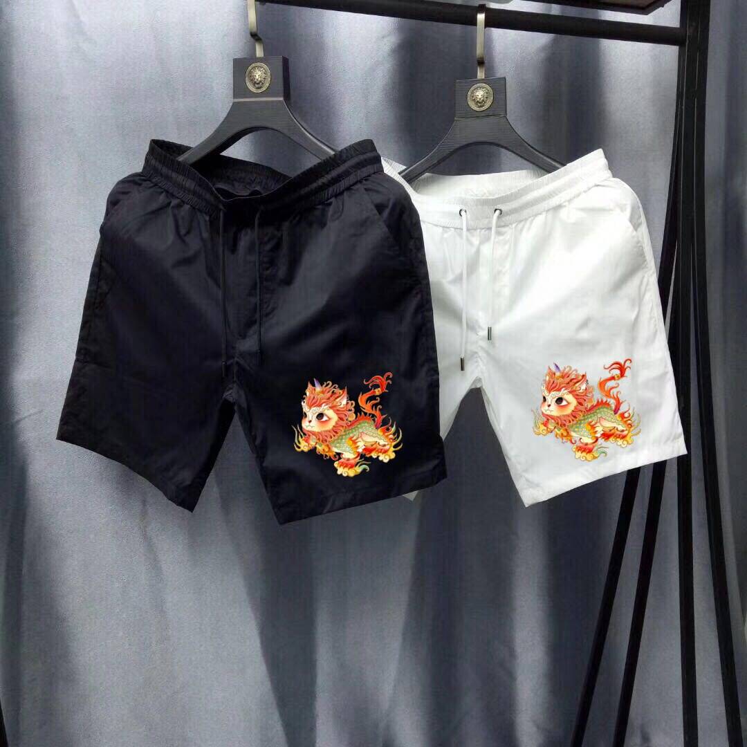 Short pants men's summer fast -drying three -point casual trend wears loose pants sand beach pants and pants sports pants