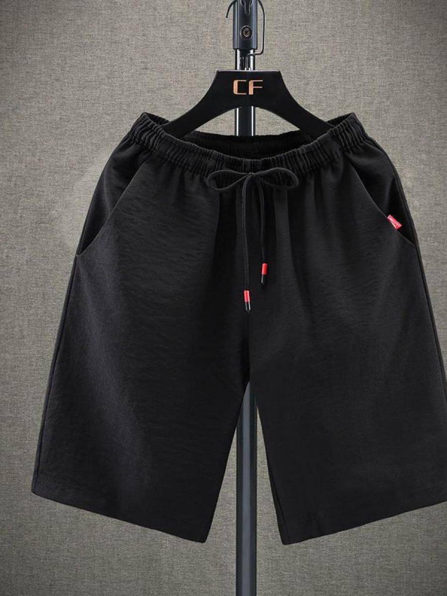 Summer men's shorts ice silk ultra -thin mid -pants loose sports 5 -point pants youth horse pants sandy pants pants