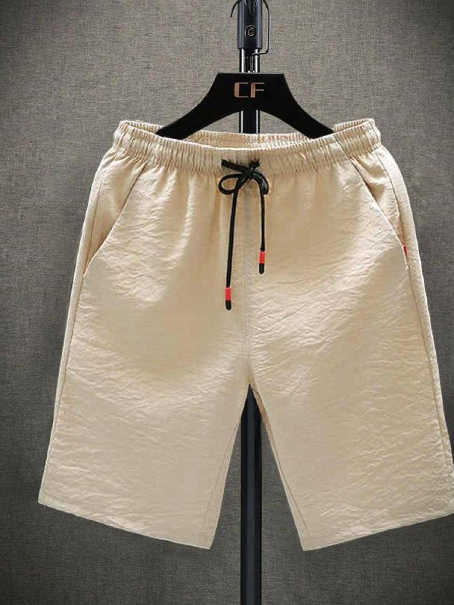 Summer men's shorts ice silk ultra -thin mid -pants loose sports 5 -point pants youth horse pants sandy pants pants