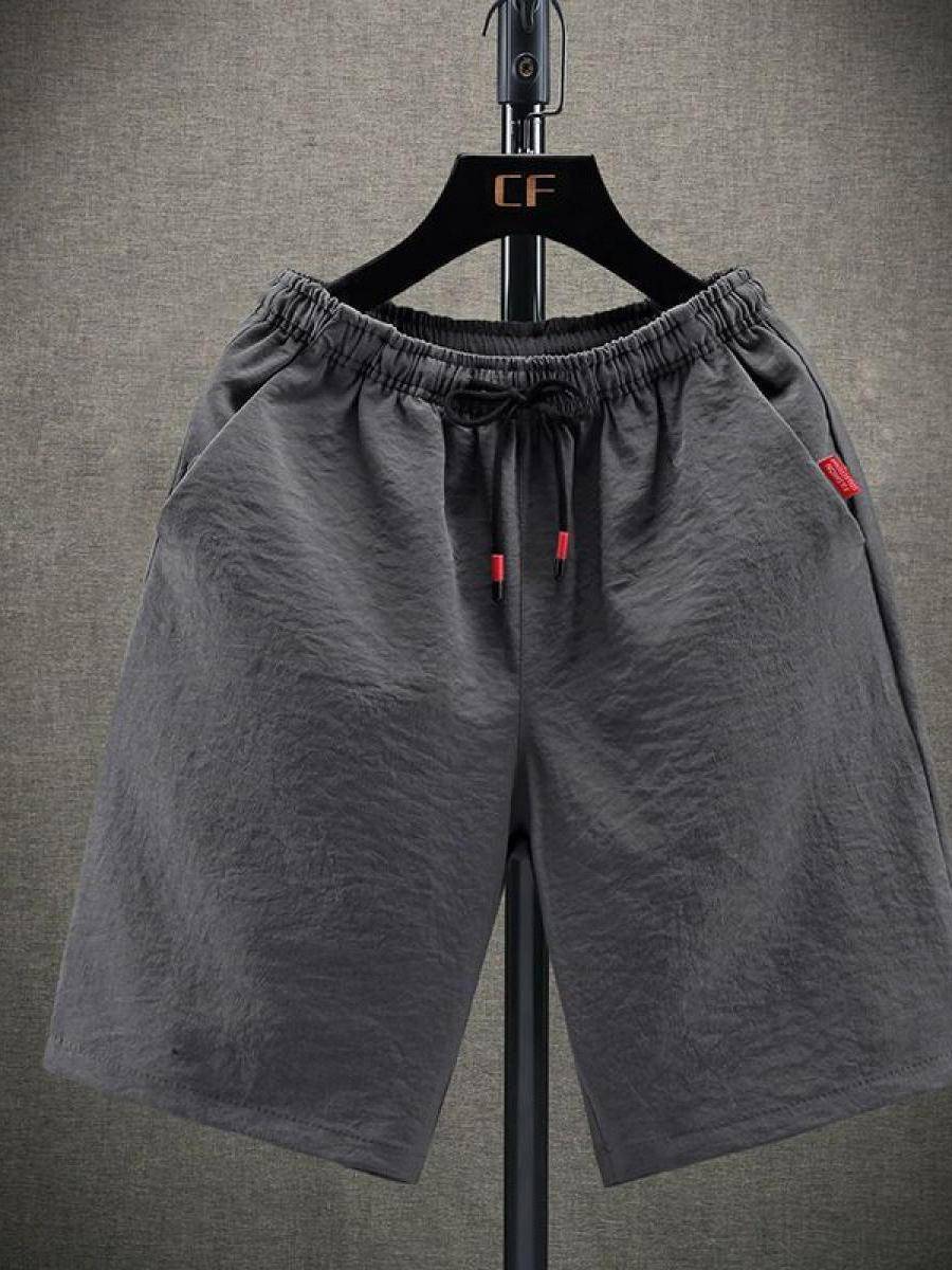 Summer men's shorts ice silk ultra -thin mid -pants loose sports 5 -point pants youth horse pants sandy pants pants