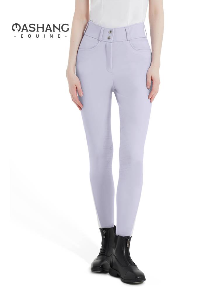 Mashang Equine women's riding pants high waist drill training horse pants breathable equestrian pants WHB2217