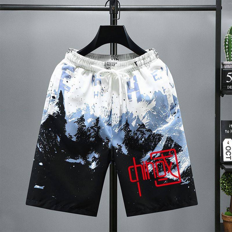 Short pants men's summer middle and young leisure versatile 5 -point pants sports American casual 5 -point men's shorts junior high pants pants