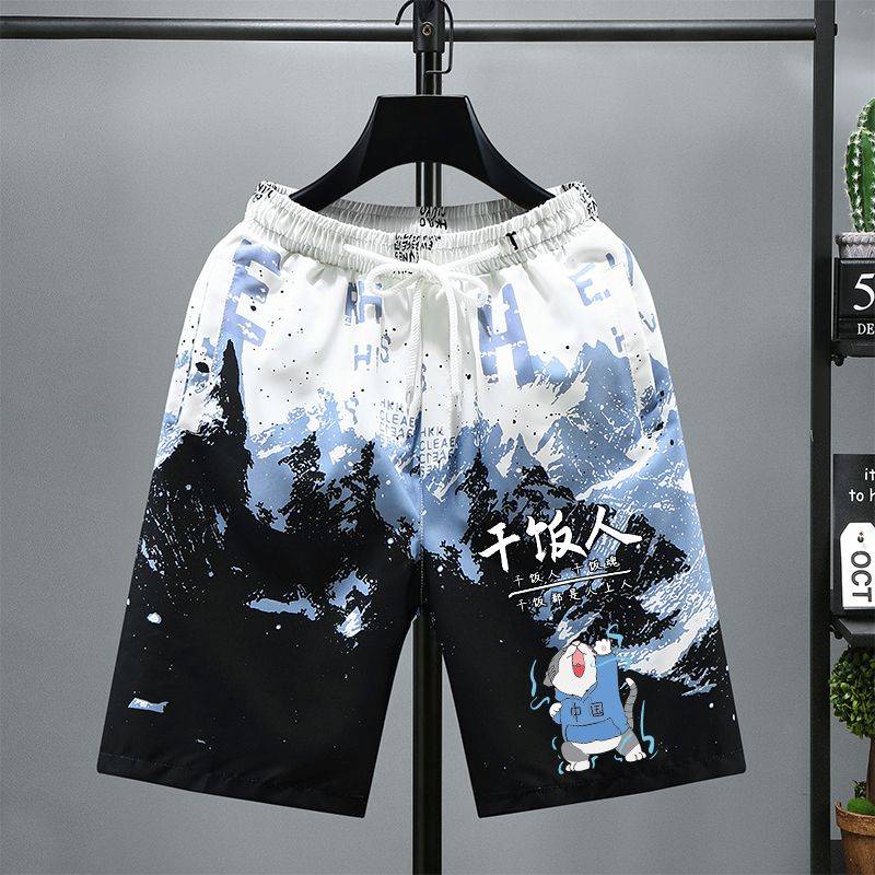 Short pants men's summer middle and young leisure versatile 5 -point pants sports American casual 5 -point men's shorts junior high pants pants