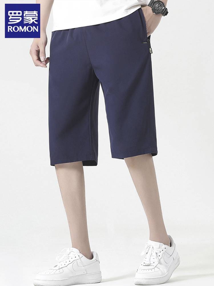 Romon Qubu Men's Summer Works Casual Wearing Boys Sports Large Size Loose Short Skin Skin Skills