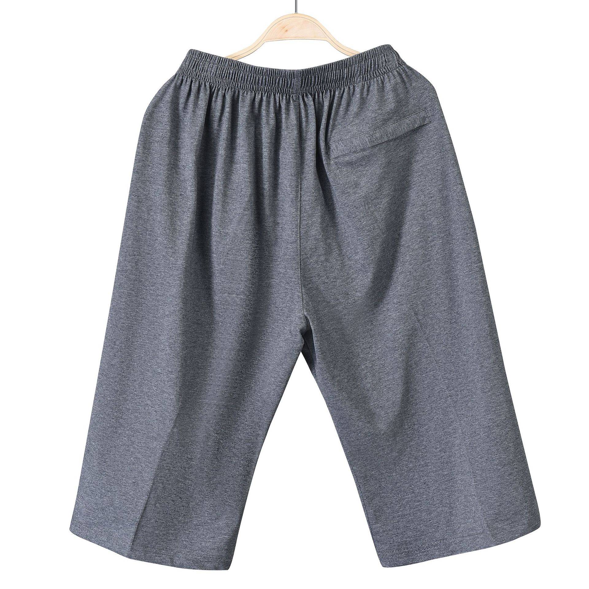 Summer men's Qipon Sports Pants Dad Pure Cotton Shit Middle Elderly Loose Leisure Middle Pants Big Pants Big Pants