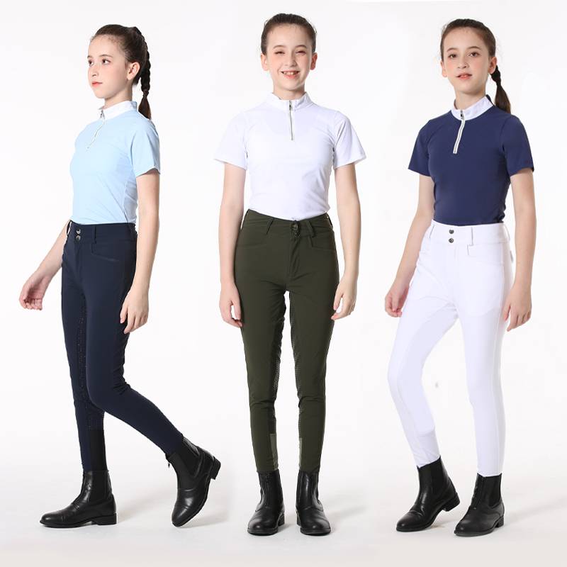 Summer Children's Speed Silicon Gas Riding Pants Equestrian Horse Pants White Race Pants Rider Horse Pants Riding Women
