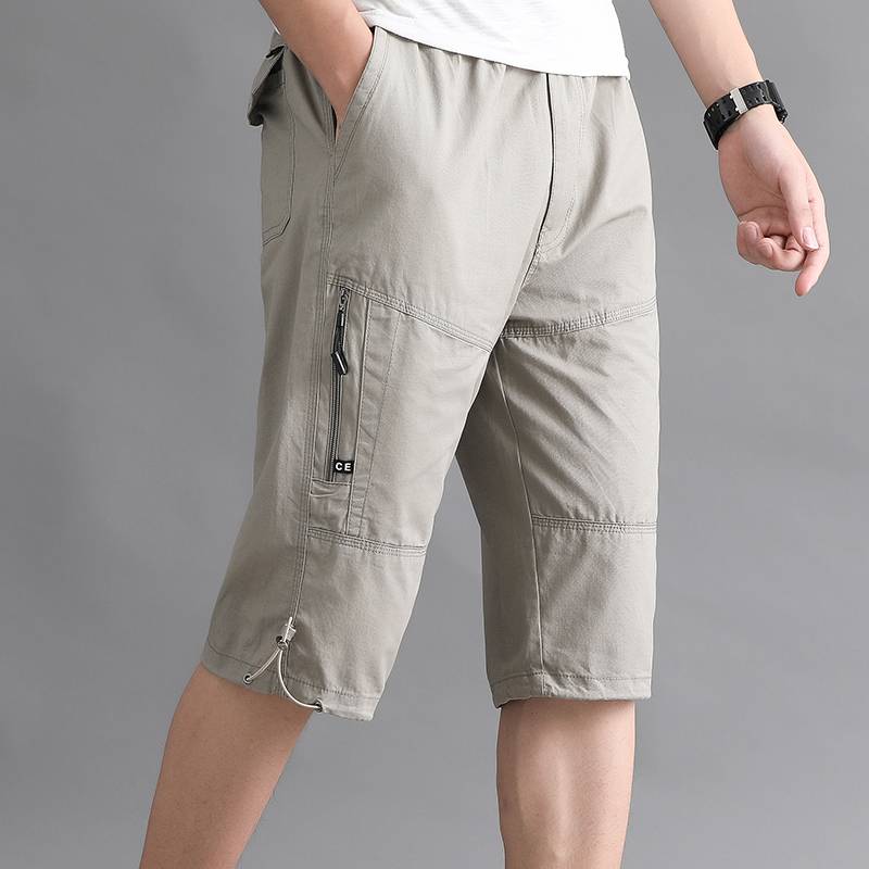 Summer Men's Menyan Pants Dad Packing Multiply -Pocket Middle and Elderly Hangsatong 8816 Pants and Pants Pine Cotton