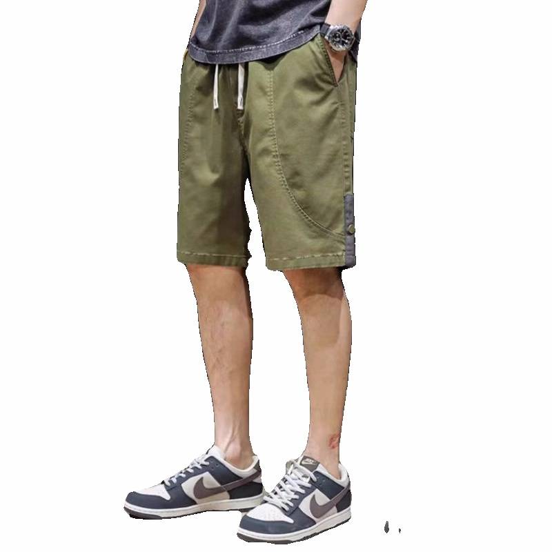 Ice silk casual pants shorts, shorts, men's summer thin tide brands sports wear -resistant mid -pants workers are ultra -thin