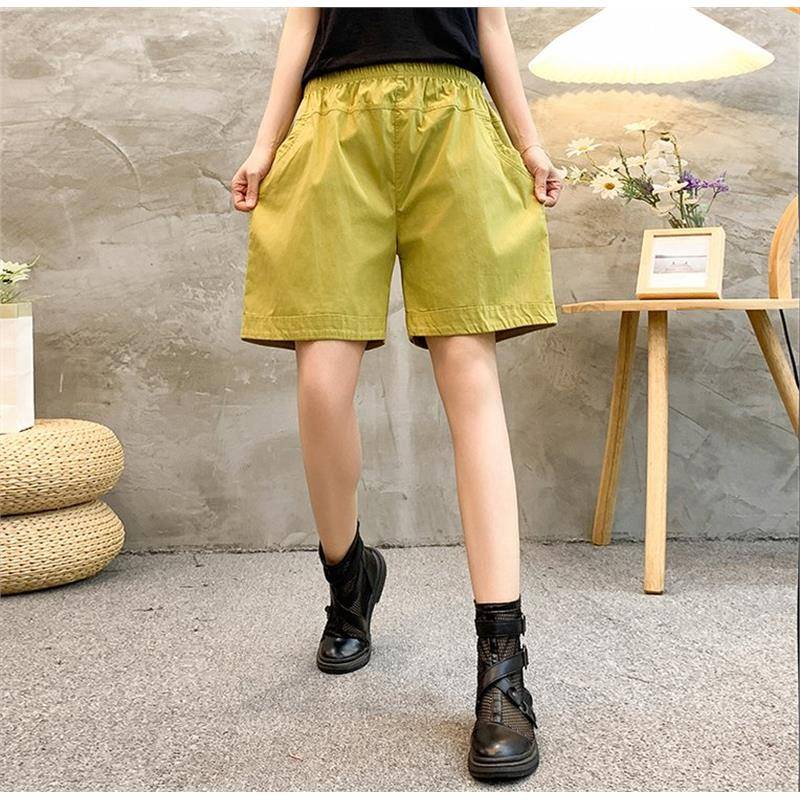 New loose waist casual pants penta pants and horse pants 2024 new casual pants summer pure cotton large size loose waist girl
