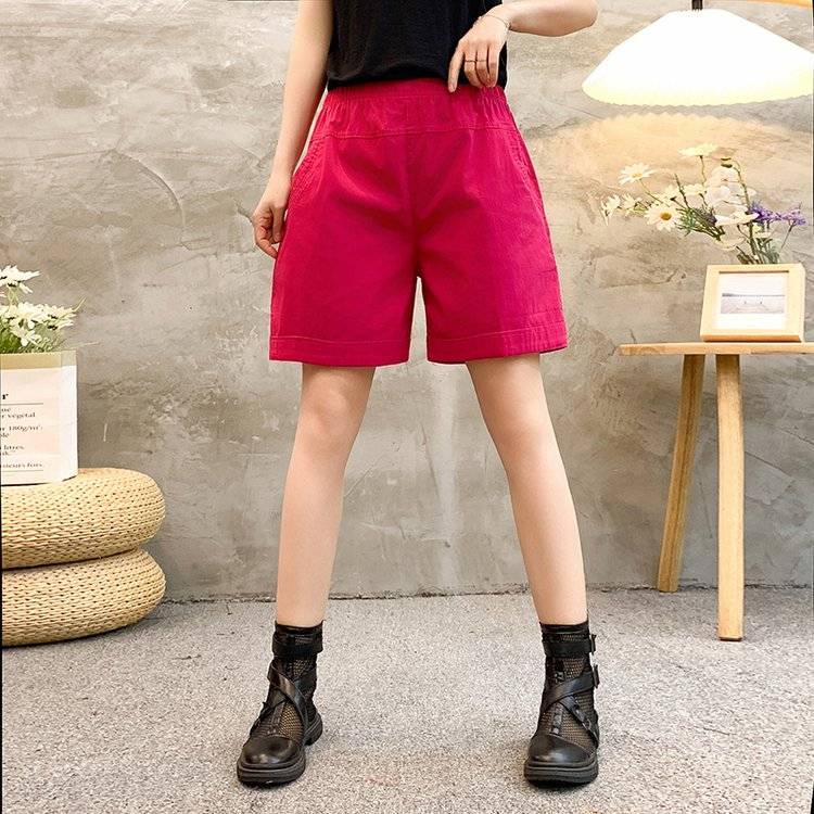 New loose waist casual pants penta pants and horse pants 2024 new casual pants summer pure cotton large size loose waist girl