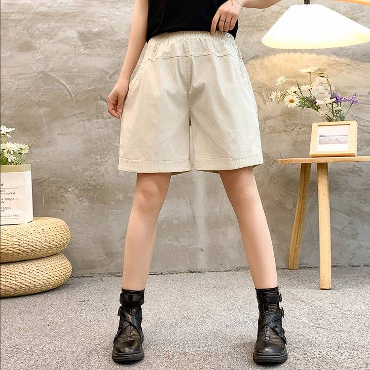 New loose waist casual pants penta pants and horse pants 2024 new casual pants summer pure cotton large size loose waist girl