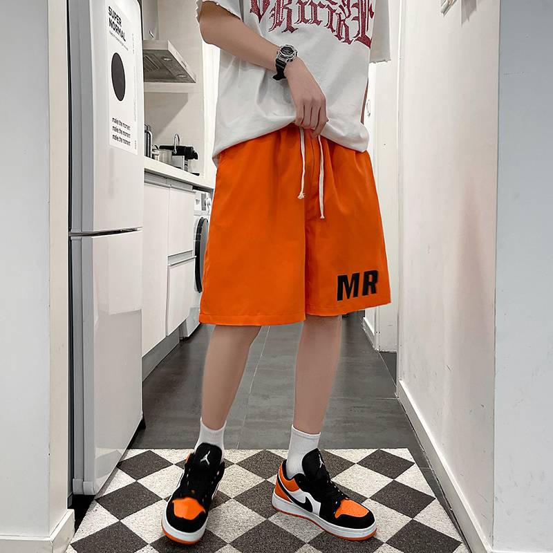 DK39253-P15 Hong Kong wind casual shorts men's large size sports penta pants men's pants men's pants