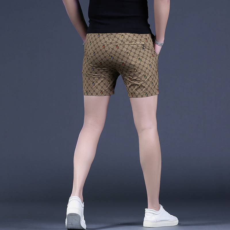 Pixel men's Korean version of ice silk tiper pants men's middle pants casual horse pants trendy short pants beach pants tide pants pants