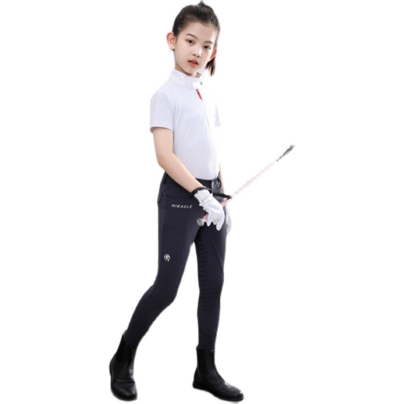 Children's ultra -thin silicon rubber pants Speed Walling Horse Horse Pants White Pants Children's Summer Camp Riding Women