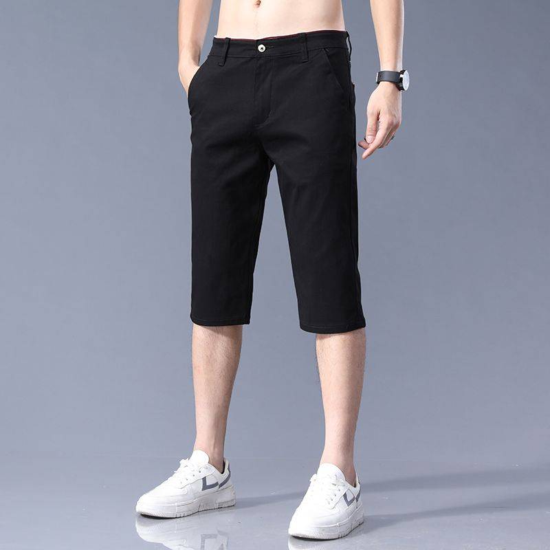 Short pants men's cropped trousers casual slim pants pants summer thin 7 -point pants trendy pants men's 5 -point horse pants