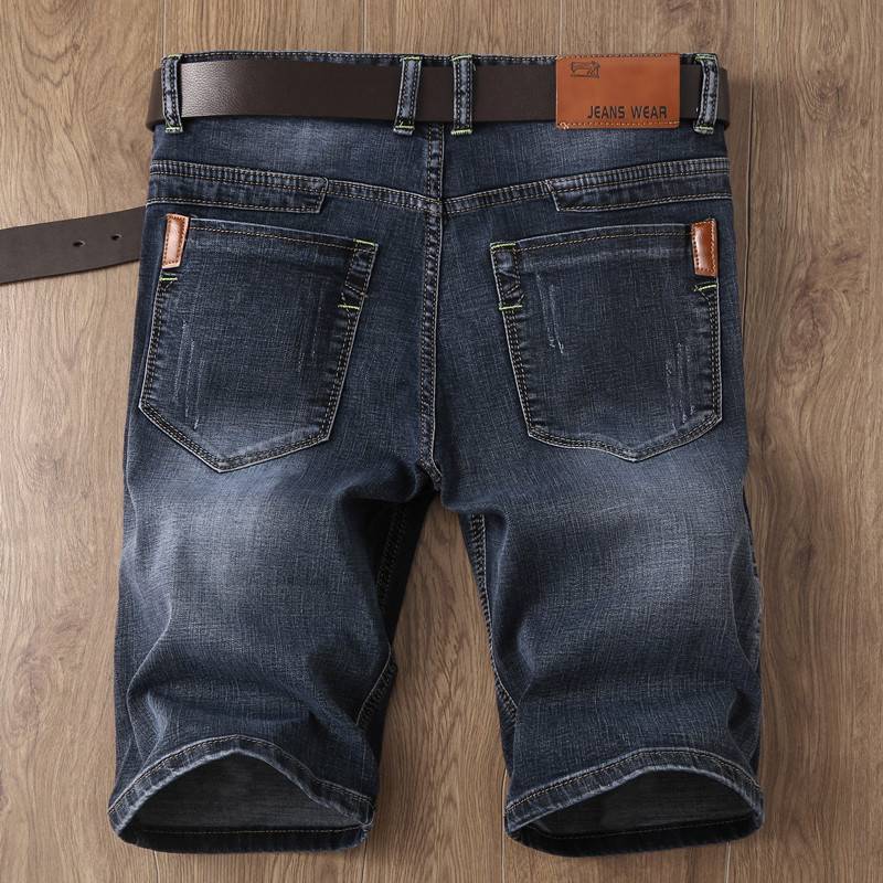 Lilang official authentic summer thin men's slim black denim shorts men's large size pants pants pants and horse pants