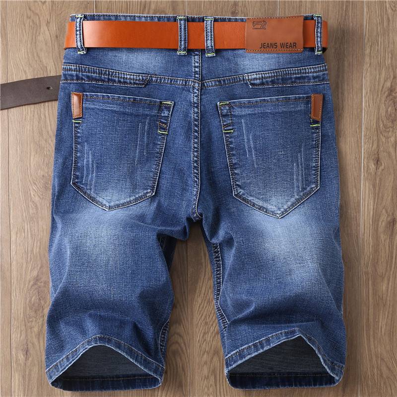 Lilang official authentic summer thin men's slim black denim shorts men's large size pants pants pants and horse pants