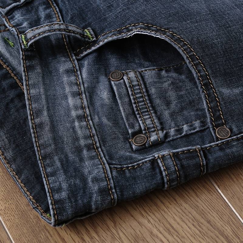 Lilang official authentic summer thin men's slim black denim shorts men's large size pants pants pants and horse pants