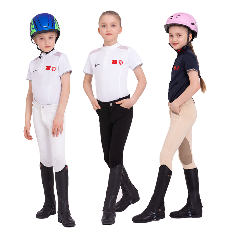 Avassion Children's Half Passeed Horse Pants Knit Pants Soft Children C Children's Riding Pants White 810301 Soft 7