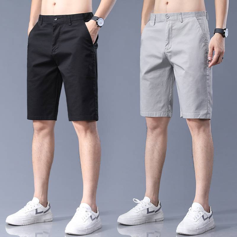 5 Five -point short pants men's summer ultra -thin Korean version of trendy elastic trousers casual pants mid -pants autumn cotton horse pants