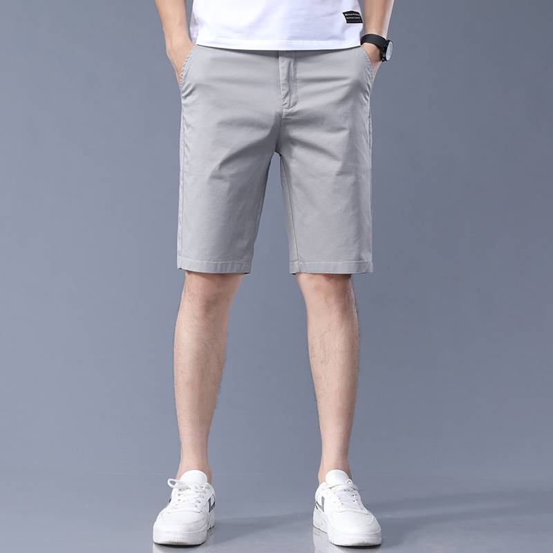 5 Five -point short pants men's summer ultra -thin Korean version of trendy elastic trousers casual pants mid -pants autumn cotton horse pants