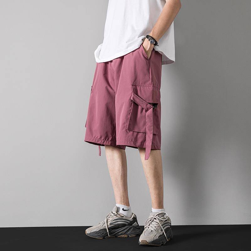 Working shorts, men's trendy brand horse pants ins, trend wild pants, student big size big pants big pants hip hip pants