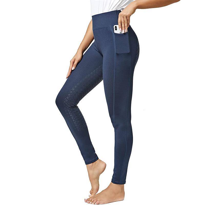 Amazon all seats leisure horse pants women's equestrian sportswear elastic high -waist tight -fitting thin riding pants dripping adhesive non -slip