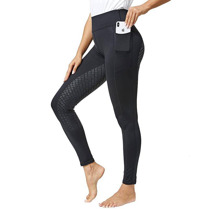 Amazon all seats leisure horse pants women's equestrian sportswear elastic high -waist tight -fitting thin riding pants dripping adhesive non -slip