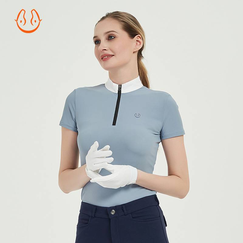 Yuema Huixia Equestrian T -shirt Short -sleeved Equestrian Equipment Clothing Flexible Modeling, Permanent, Woman Equestnically Women's Equestnically