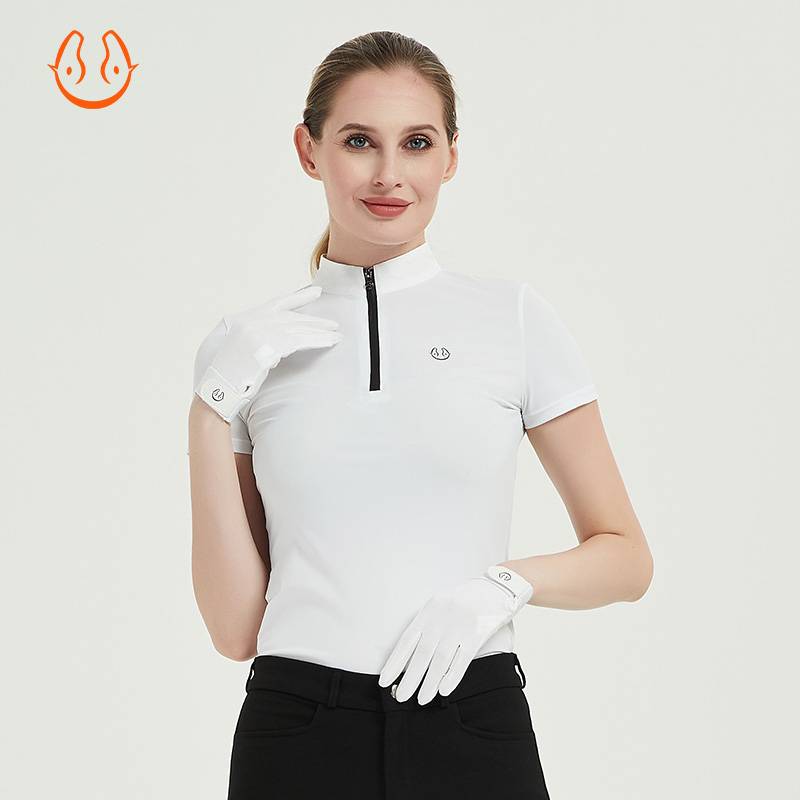 Yuema Huixia Equestrian T -shirt Short -sleeved Equestrian Equipment Clothing Flexible Modeling, Permanent, Woman Equestnically Women's Equestnically