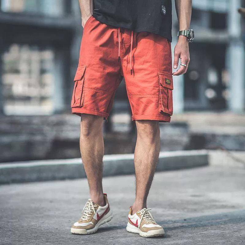 New work shorts Men's pants Summer tide brand casual sports horse pants loose straight thin tube thin trend five points