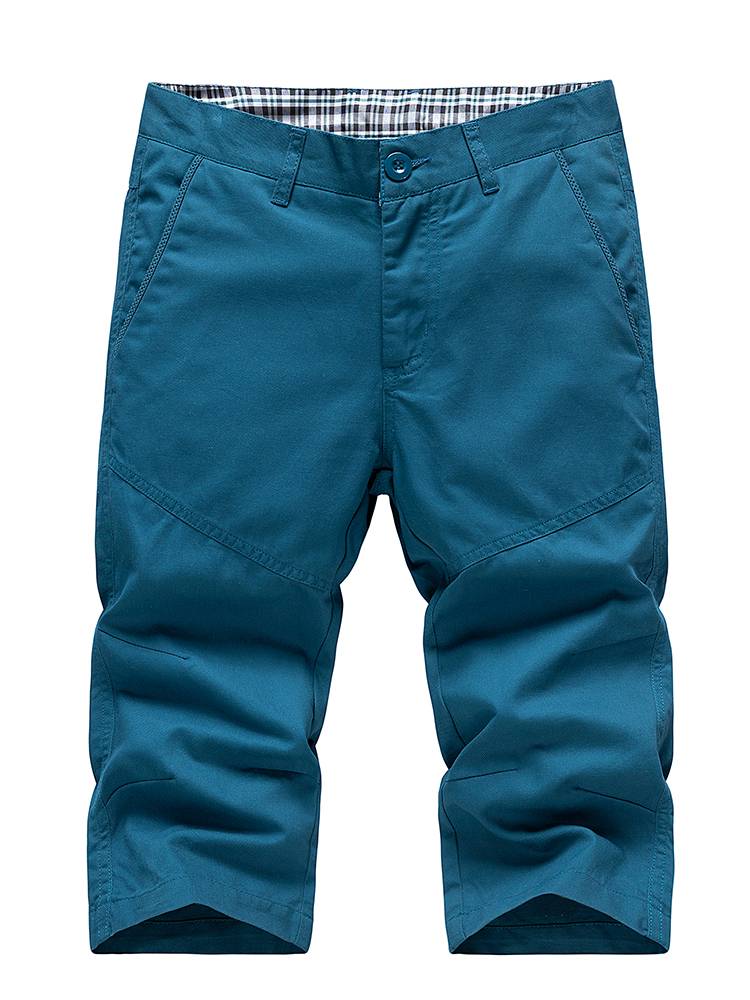 Casual cropped pants men's summer pure cotton horse pants slimming wild pants small thin people 7 -point pants straight pants straight
