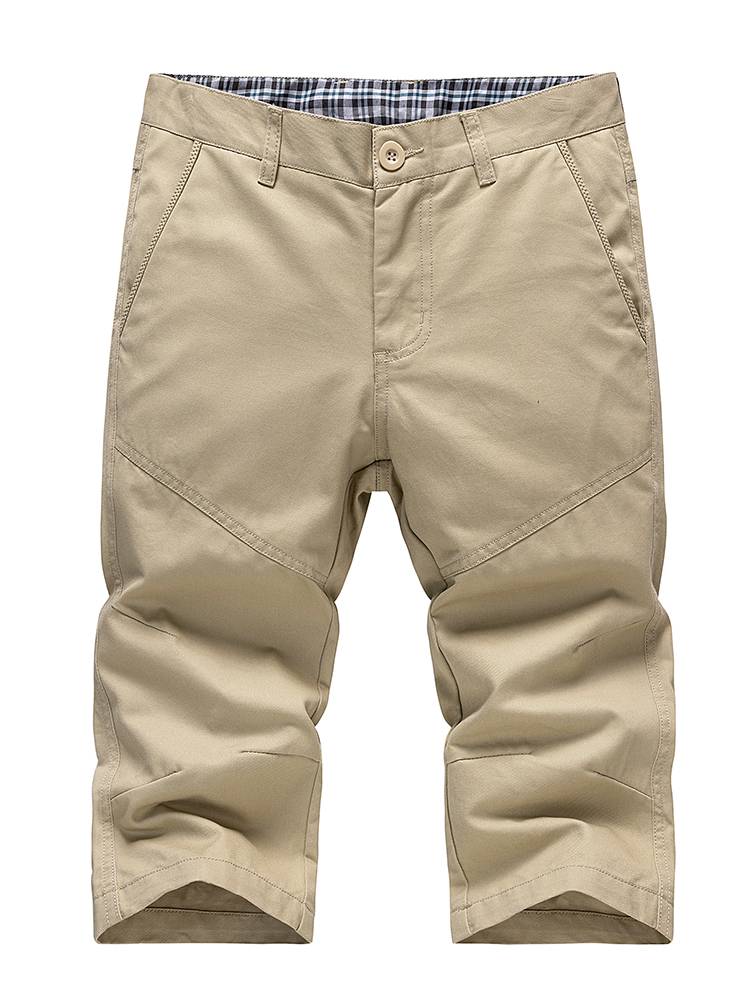 Casual cropped pants men's summer pure cotton horse pants slimming wild pants small thin people 7 -point pants straight pants straight