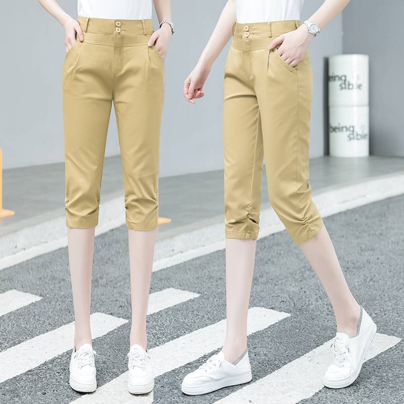 Summer pants women summer new shorts casual pants hexal pants pure cotton half pants pants thin pants pants in pants