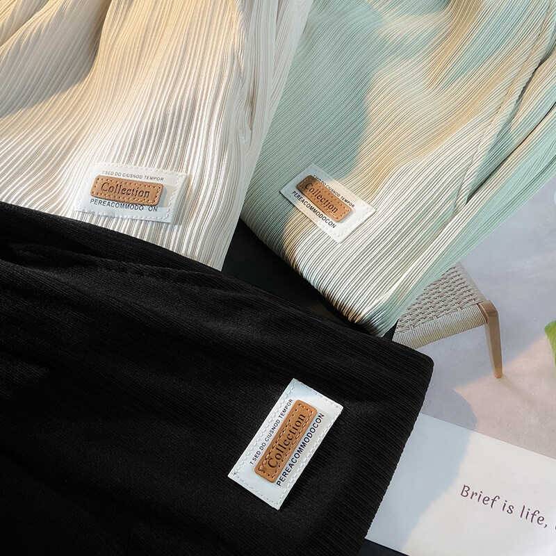 Ice silk thin casual quarter pants horse pants men's 2024 summer ins trendy loose sports versatile pants pants